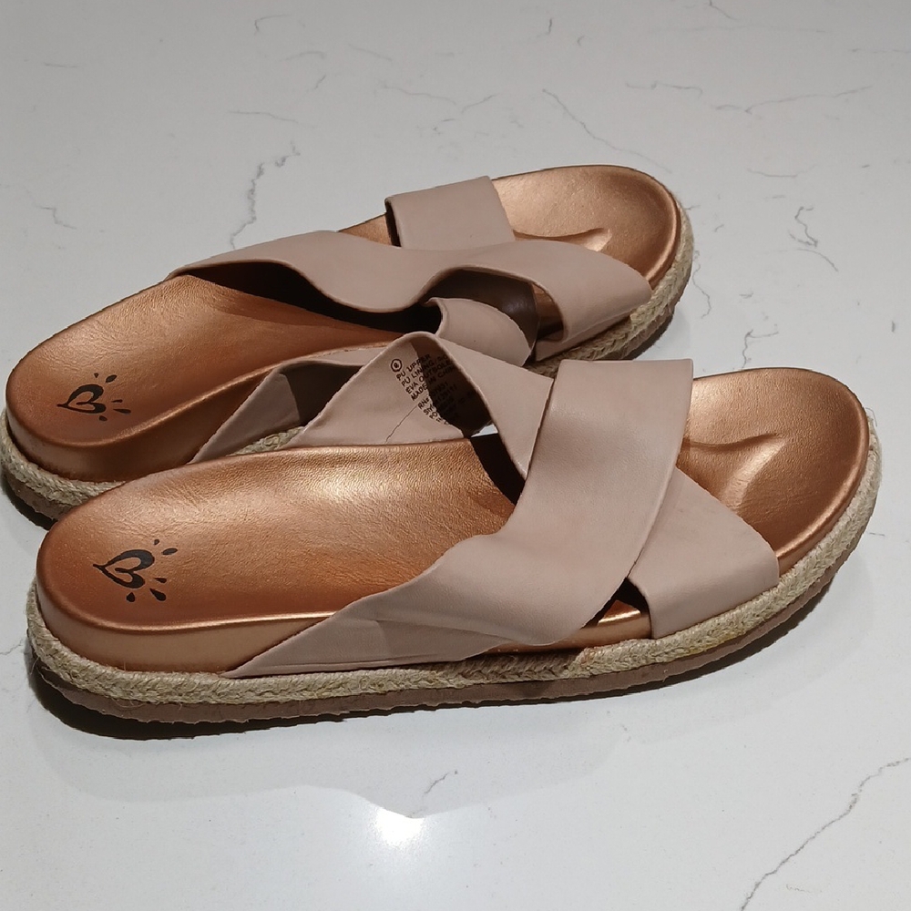 Tan Espadrille Shoes with Crisscross Straps